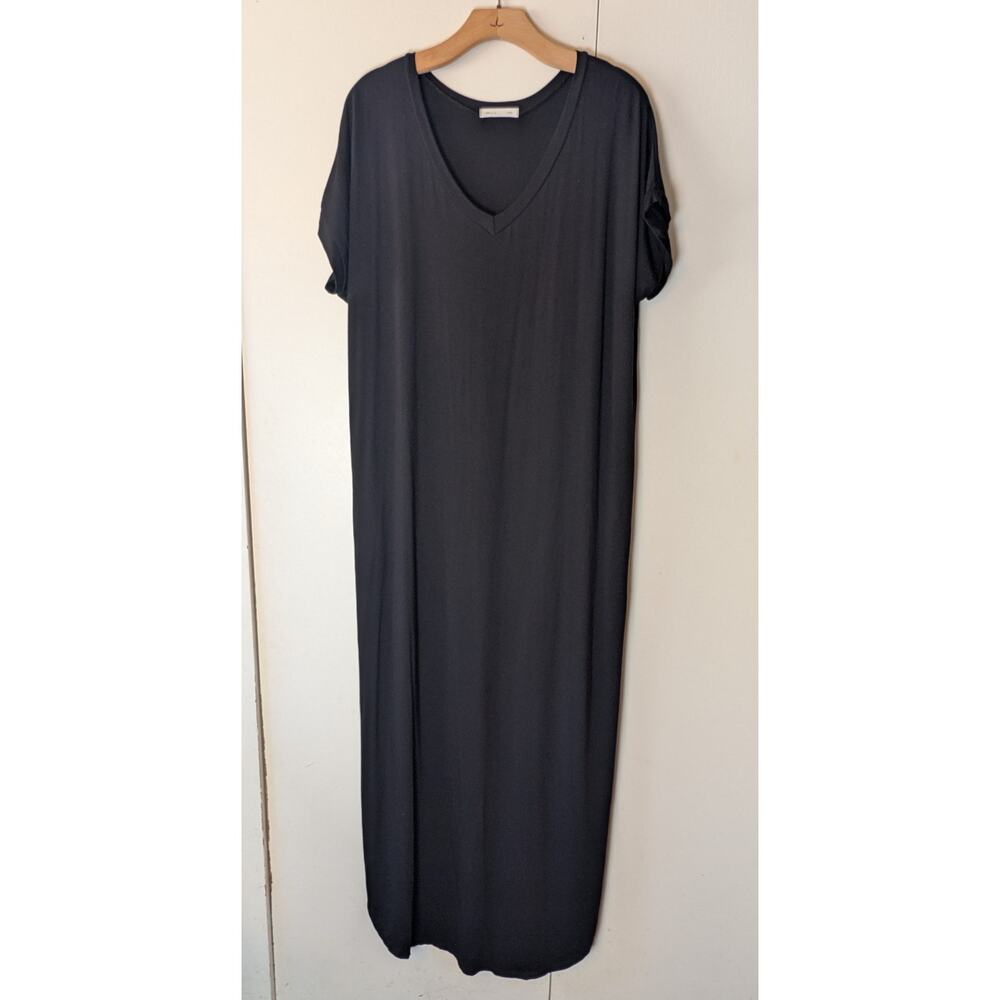 Reb & J Black T-Shirt Maxi Dress XXL